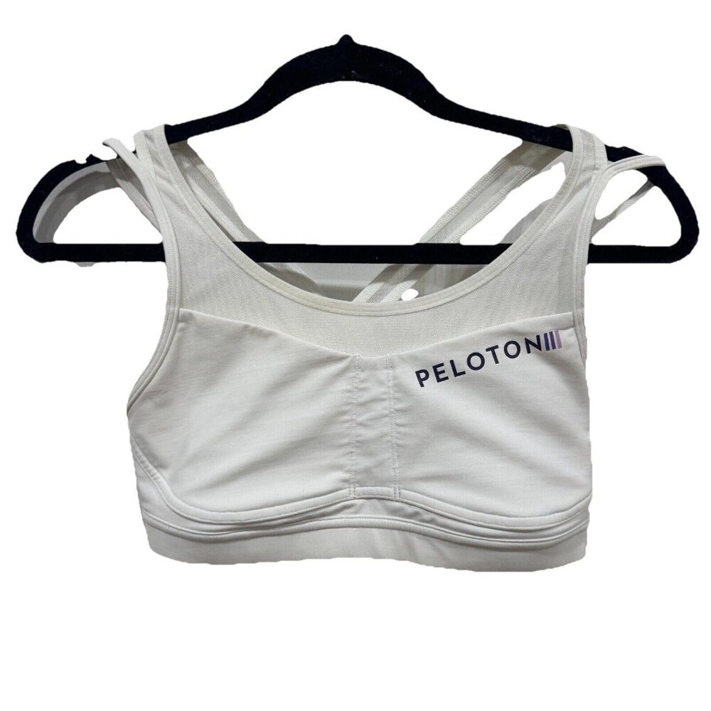 Lululemon‎ Sports Bra Womens 6 Sports Bra Peloton White  Racerback Energy